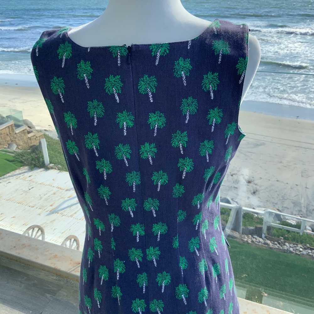 VINTAGE LILY PULITZER.Classic Palm Tree Dress Sz10 - Picture 6 of 13